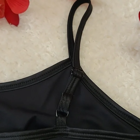 Worthington Stretch Camisole Shelf Bra Black Cami Adjustable Straps Lg - Picture 9 of 10